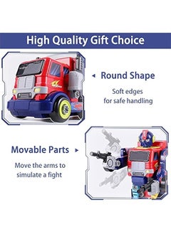 General 3 in 1 Large Transform Cool Toy Gift for 4 5 6 7 8 9 10 Year Old Boys Birthday, Kid Take Apart Robot, Big Truck Toys, Building Tool Bench, Preschool Child Development STEM Learning  - Image 5
