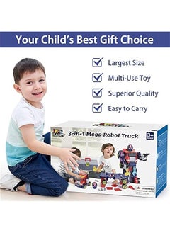 General 3 in 1 Large Transform Cool Toy Gift for 4 5 6 7 8 9 10 Year Old Boys Birthday, Kid Take Apart Robot, Big Truck Toys, Building Tool Bench, Preschool Child Development STEM Learning  - Image 3
