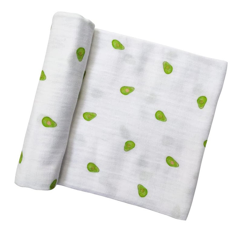 Masilo Baby Bodysuit & Swaddle Gift Set for Infants/Baby Shower Gifting/Silky Soft Bamboo Swaddle Blanket & 100% Organic Long Sleeve Kimono Bodysuit / 3-6 Months/Avocado/Baby Essentials 2 pcs - Image 3