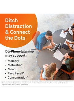 NeuroScience Focus DL - Focus Supplements for Adults, Kids + Teens - Promote Sustained Brain Focus, Memory + Concentration with 1000mg DL-Phenylalanine - Brain Health Support Supplement (60 Capsules)  - Image 3