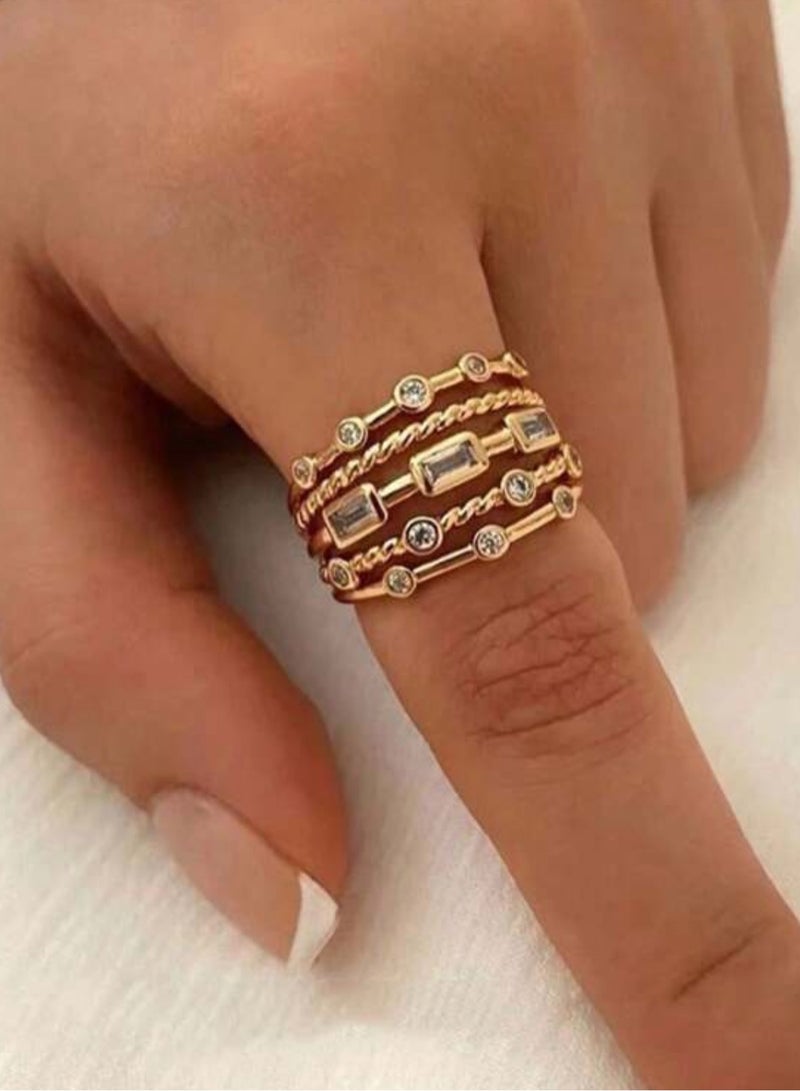 Jewelry For Life Trendy Gold Plated Ring For Women One Size - Image 1