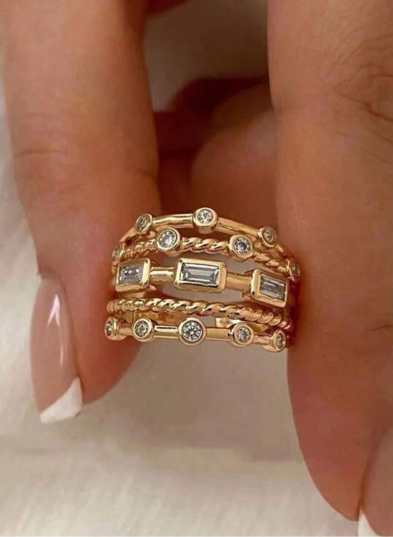 Jewelry For Life Trendy Gold Plated Ring For Women One Size - Image 2