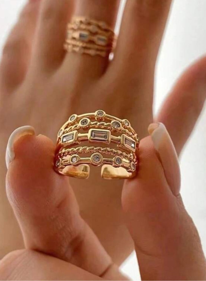 Jewelry For Life Trendy Gold Plated Ring For Women One Size - Image 3
