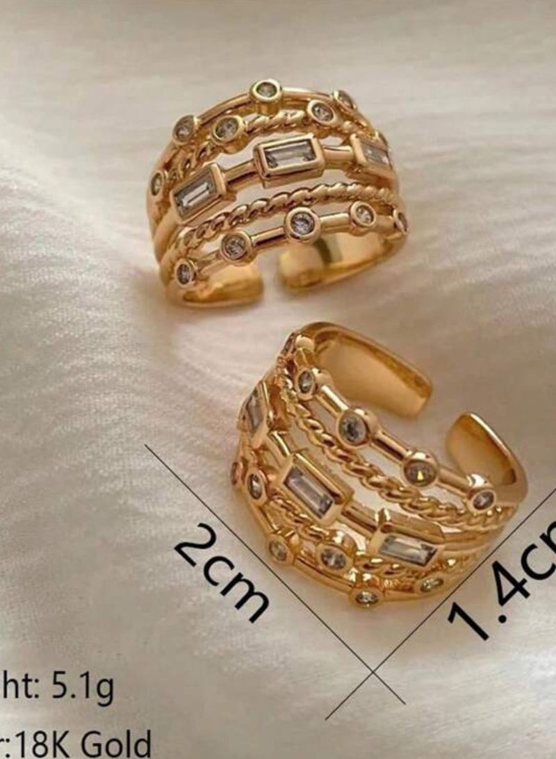 Jewelry For Life Trendy Gold Plated Ring For Women One Size - Image 4
