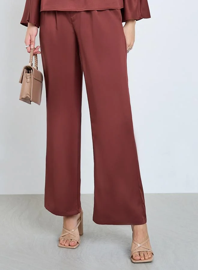 Styli Women Casual Long Sleeve Top and Pants Co-Ords