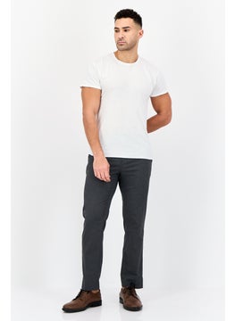 SELECTED Men Regular Fit Solid Dress Pants, Dark Grey  - Image 2