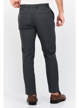 SELECTED Men Regular Fit Solid Dress Pants, Dark Grey  - Image 4