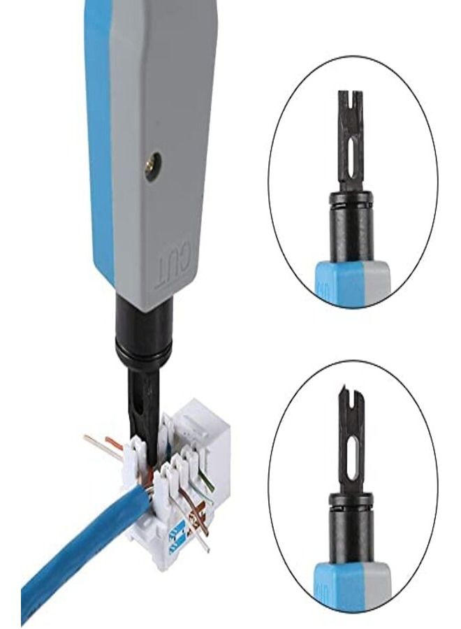 DKURVE أداة الضغط لأسفل من DKURVE® مع 5 قطع من مقبس Keystone RJ45 Cat6، وأداة تجريد الأسلاك الصغيرة - Image 3