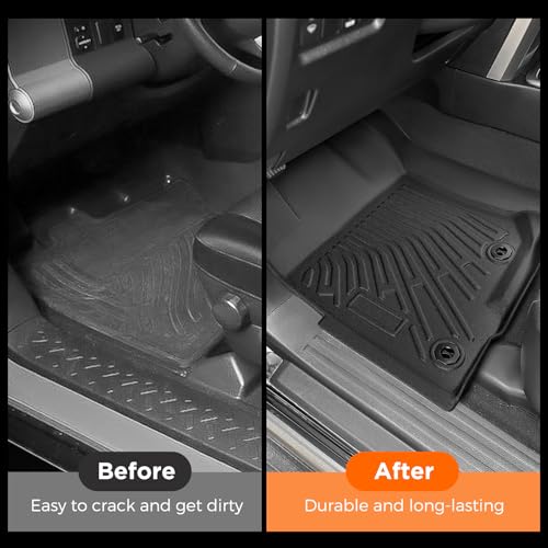 DrCarNow All-Weather Floor Mats for Toyota 4Runner 2024 2023 2022 2021 2020 2019 2018 2017 2016 2015 2014 2013 (Only Fit 5-Seat W/o Sliding Cargo Tray), Heavy Duty & Ideal Gift for Toyota 4Runner Accessories - Image 4