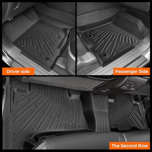 DrCarNow All-Weather Floor Mats for Toyota 4Runner 2024 2023 2022 2021 2020 2019 2018 2017 2016 2015 2014 2013 (Only Fit 5-Seat W/o Sliding Cargo Tray), Heavy Duty & Ideal Gift for Toyota 4Runner Accessories - Image 2