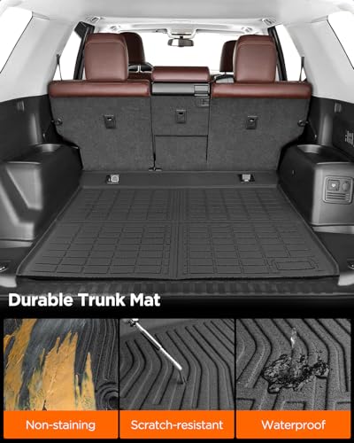 DrCarNow All-Weather Floor Mats for Toyota 4Runner 2024 2023 2022 2021 2020 2019 2018 2017 2016 2015 2014 2013 (Only Fit 5-Seat W/o Sliding Cargo Tray), Heavy Duty & Ideal Gift for Toyota 4Runner Accessories - Image 3