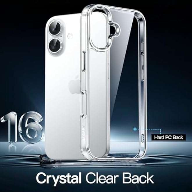 JETech Case for iPhone 16 61Inch NonYellowing Shockproof Phone Bumper Cover AntiScratch Clear Back Clear - Image 3