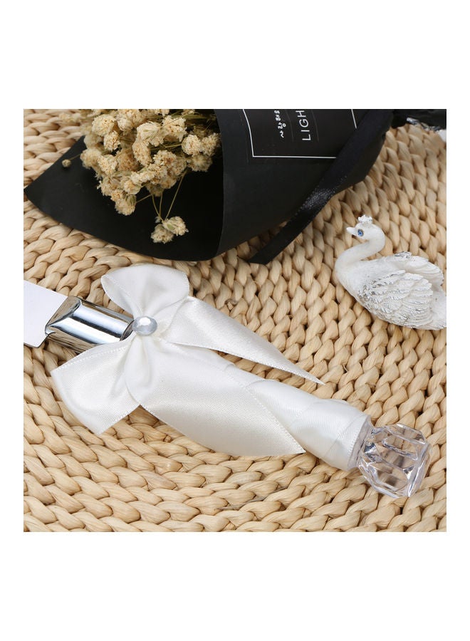 Loquat Stainless Steel Wedding Cake Knife Set Silver 34x3.5x10cm - Image 3