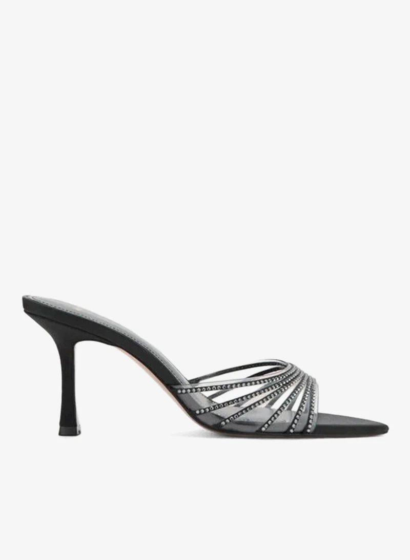 مانجو صندل بكعب خنجري مع أشرطة