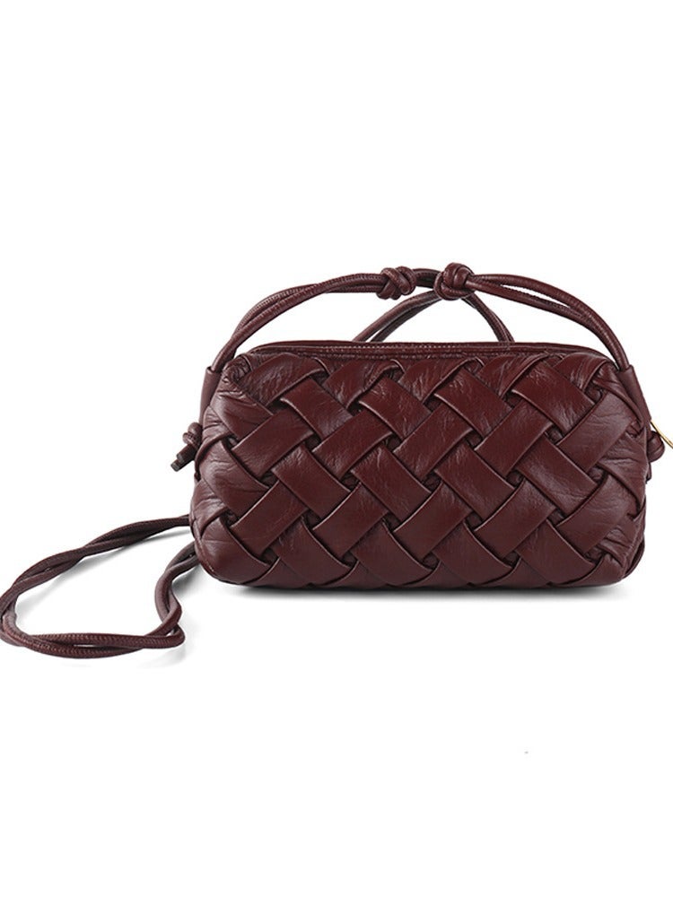 Soft Pleated Women'S Bag High-Grade Underarm Shoulder Fashionable Rhombic Small Square Bag Zipper Crossbody Bag New Style - Image 4