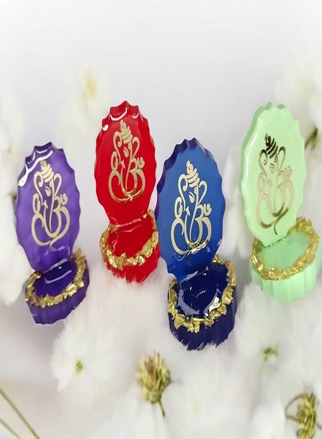 IRIKA Pack of 2 Golden Embossed Ganeshji Resin Sheets – A4 Size | Art & Craft Insert Sheet - Image 5