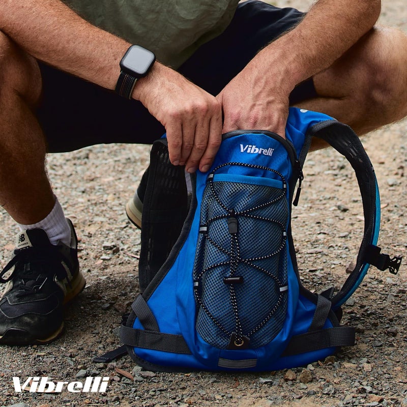 Vibrelli Hydration Pack & 2L Hydration Water Bladder - High Flow Bite Valve - Hydration Backpack with Storage - Lightweight Running Backpack, Also for Cycling, Hiking, Ski, Snow for Men, Women & Kids - Image 3
