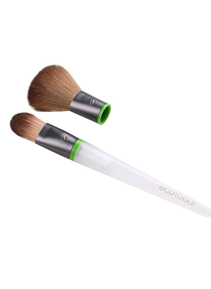 Eco Tools Interchangeables Total Senses Foundation Makeup Brush Duo  - Image 3