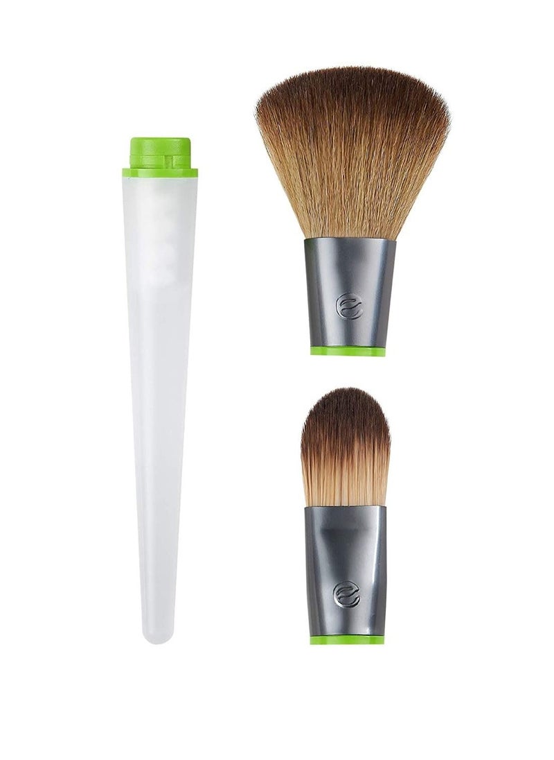 Eco Tools Interchangeables Total Senses Foundation Makeup Brush Duo  - Image 2