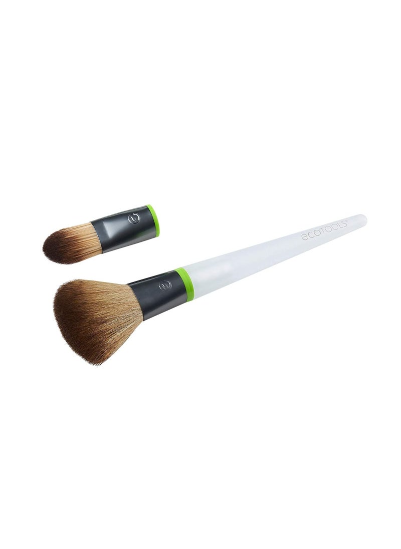 Eco Tools Interchangeables Total Senses Foundation Makeup Brush Duo  - Image 4