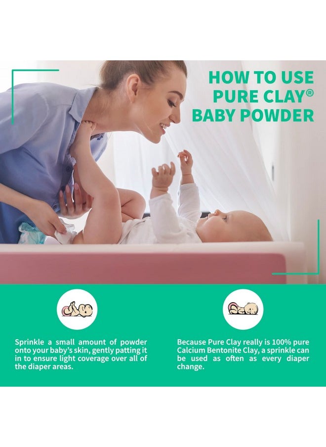 Pure Clay Bentonite Clay Baby Powder, Pure Calcium Bentonite Clay Food Grade Baby Powder For Sensitive Skin, Travel Size Baby Powder, Gentle Baby Skin Care  - Image 4