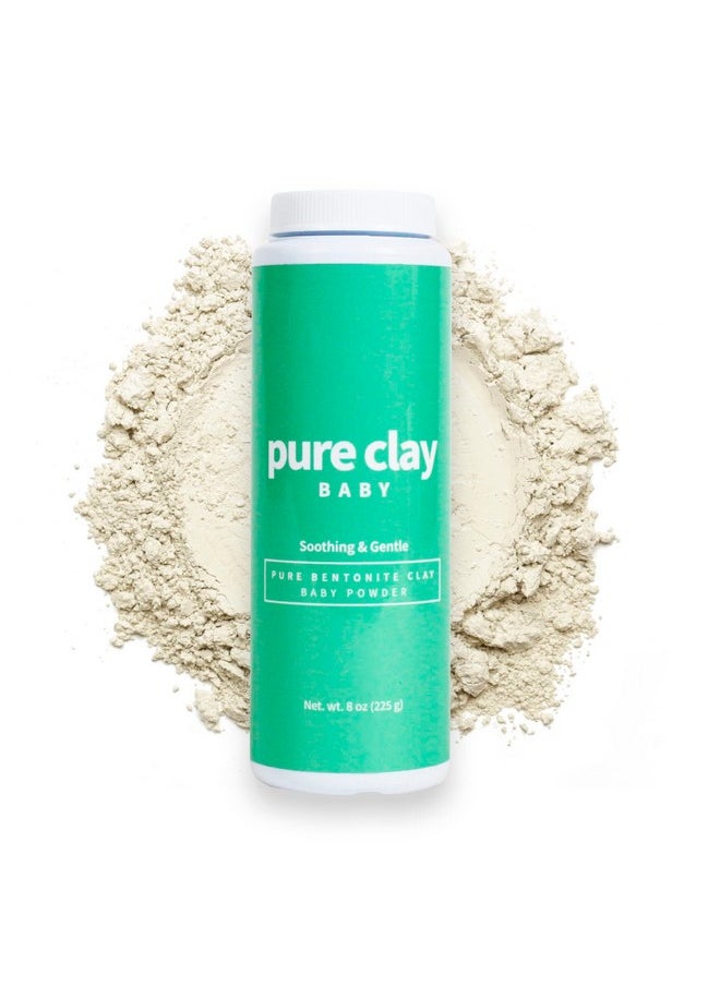 Pure Clay Bentonite Clay Baby Powder, Pure Calcium Bentonite Clay Food Grade Baby Powder For Sensitive Skin, Travel Size Baby Powder, Gentle Baby Skin Care  - Image 1