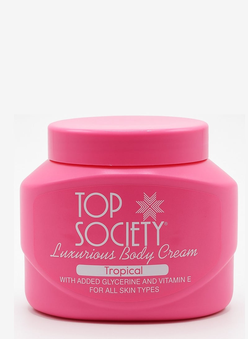 TOP SOCIETY Top Society Luxurious Body Cream Tropical - 500ml with Glycerine & Vitamin E for All Skin Types  - Image 1