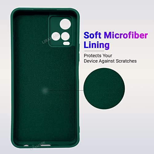 LIRAMARK Silicone Soft Back Cover Case for Vivo Y21 / Y21s / Y33s (Silicone Green) - Image 3