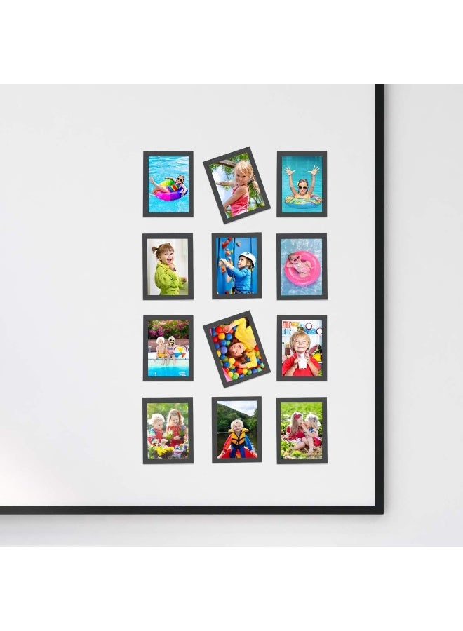 HIIMIEI HIIMIEI Magnetic Photo Frames for Refrigerator 5x7 Inches20 Pack No Sratched Fridge Magnets Picture Frame Photo Sleeves Protected by Removable FilmBlack  - Image 3