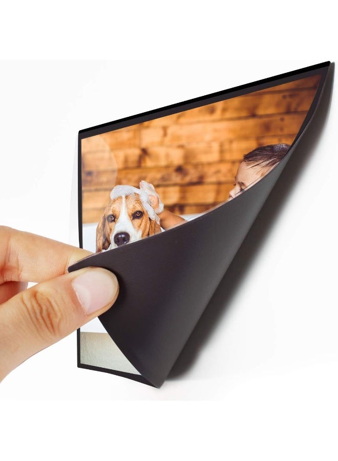 HIIMIEI HIIMIEI Magnetic Photo Frames for Refrigerator 5x7 Inches20 Pack No Sratched Fridge Magnets Picture Frame Photo Sleeves Protected by Removable FilmBlack  - Image 4