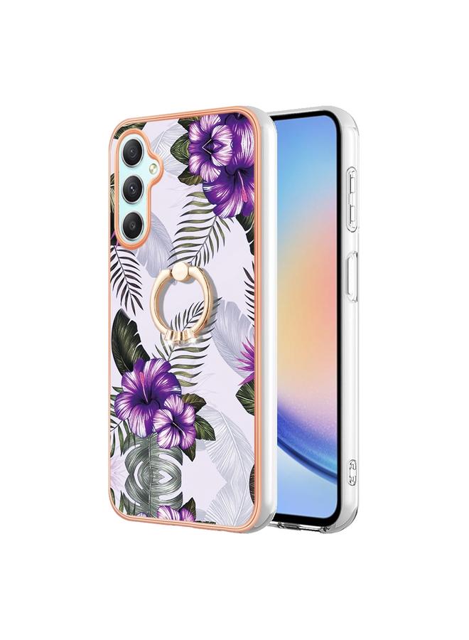 S-TOP Case For Samsung Galaxy A25 5G Electroplating IMD TPU Phone Case with Ring - Image 1