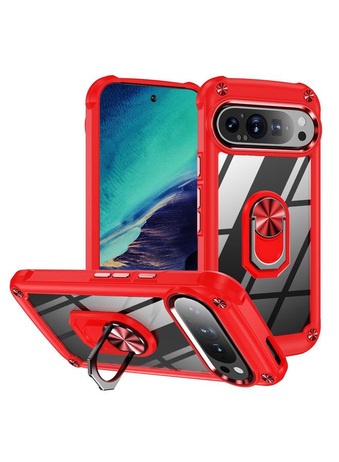 S-TOP Case For Google Pixel 9 / 9 Pro TPU + PC Lens Protection Phone Case with Ring Holder - Image 1