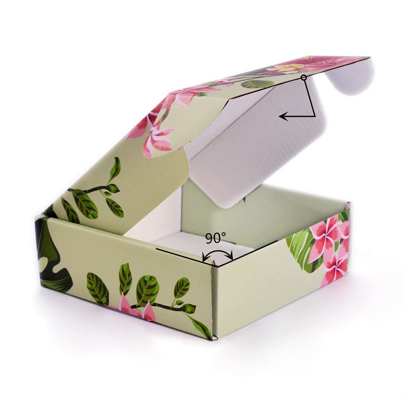 Soxuding Small Shipping Boxes For Small Business Hawaiian Flower Floral 25 Pack, 6x6x2in Recyclable Small Cardboard Boxes For Packaging Shipping Boxes Corrugated Mailer Mailing Packing Gift Boxes - Image 4