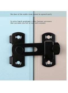 SYOSI Door Lock, Stainless Steel Gate Latches Flip Latch Safety Door Bolt Latch Lock, Matte Black  - Image 3
