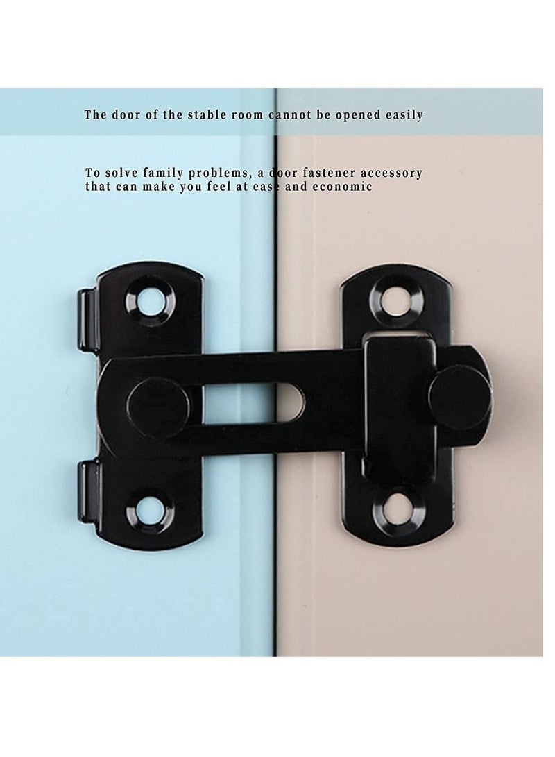 SYOSI Door Lock, Stainless Steel Gate Latches Flip Latch Safety Door Bolt Latch Lock, Matte Black - Image 3