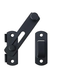 SYOSI Door Lock, Stainless Steel Gate Latches Flip Latch Safety Door Bolt Latch Lock, Matte Black  - Image 1