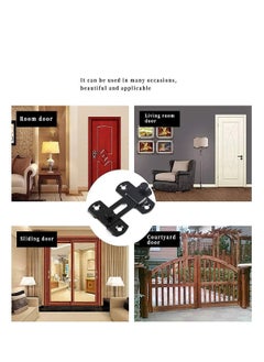 SYOSI Door Lock, Stainless Steel Gate Latches Flip Latch Safety Door Bolt Latch Lock, Matte Black  - Image 4