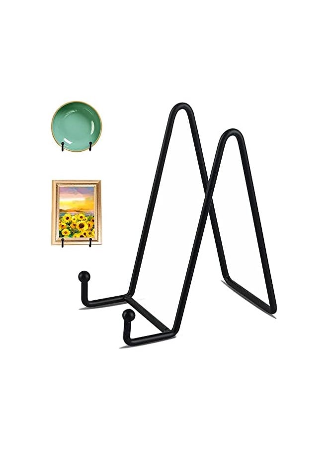 The Bros 2 Pack 6 Inch Display Stands for Display Plate Picture Stand, Iron Frame Plate Rack Display Rack Metal Frame Rack for Pictures, Photos, Decorative Plates and Tabletop Art  - Image 2