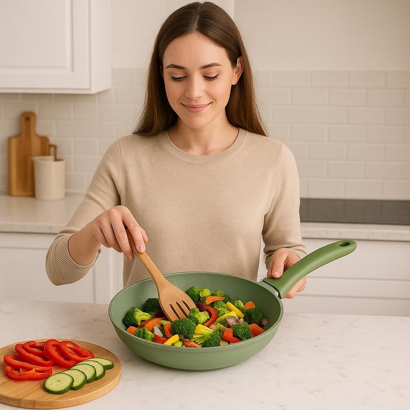 BS B&S Frypan DR.GREEN Series – Non-Stick Eco-Friendly Frying Pan 28cm - Image 2