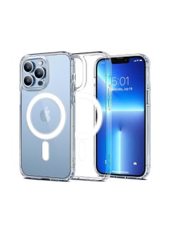 Clear Magnetic Case for iPhone 13 Pro max compatible with MagSafe magnetic charging. Slim design and soft touch, it provides strong protection against shocks and scratches, with a non-slip surface for better grip. It combines elegance and durability for optimal protection for your phone.