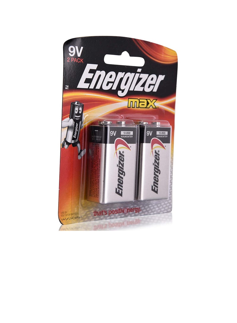 إنرجايزر بطارية إنرجايزر ماكس ألكالين 9 فولت - قطعتان - Image 2