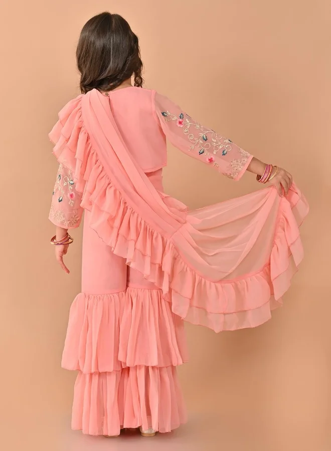 LILPICKS Top Sharara Set with Attached Dupatta