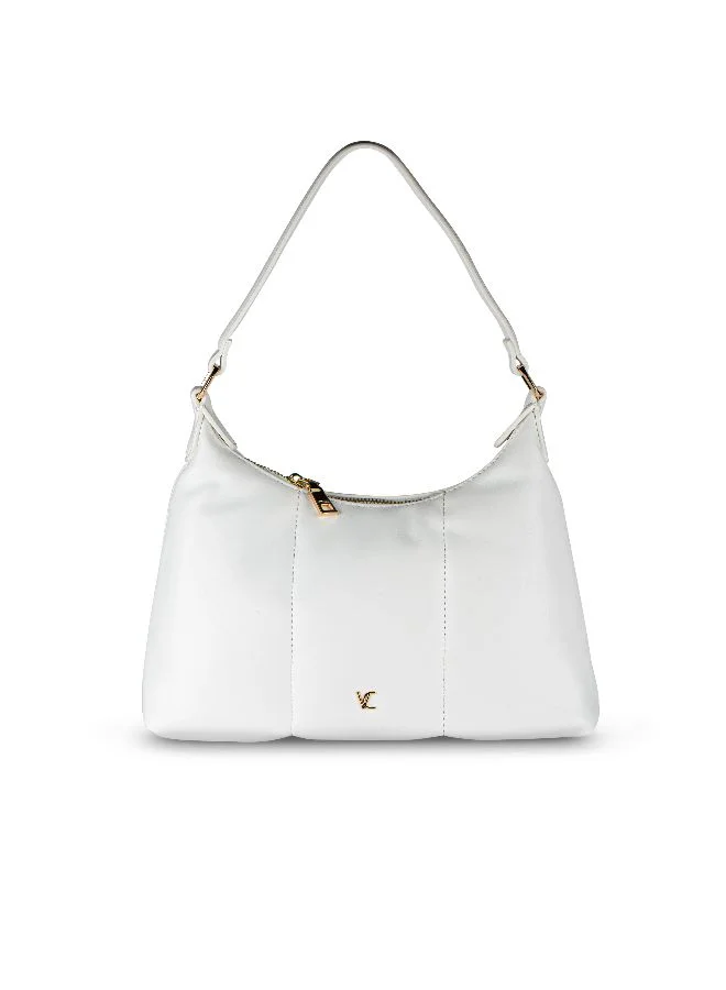 Vincci Women Solid Hobo Bag With Zip Closure