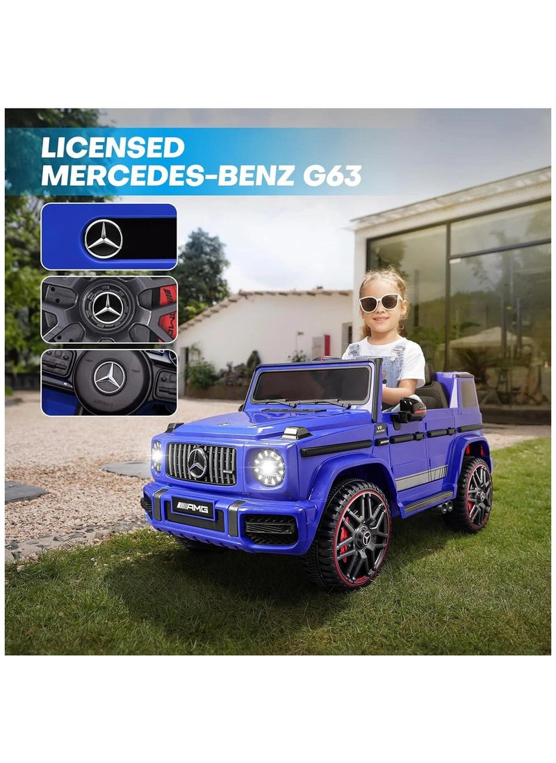 Mercedes-Benz 12V Mercedes Benz G63 Kids Ride on Car Jeep - Blue  - Image 3