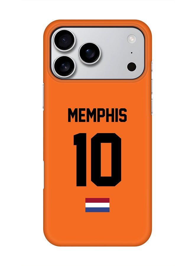 Stylizedd For iPhone 17 Pro Max,Case, [Compatible with MagSafe] Magnetic cover Slim fit Protection Matte, - Football - Netherlands - Memphis