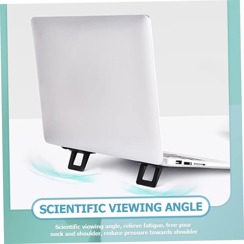 Ergonomic Laptop Stand Foldable Portable for Desk Stability Airflow and Posture Black - Image 3