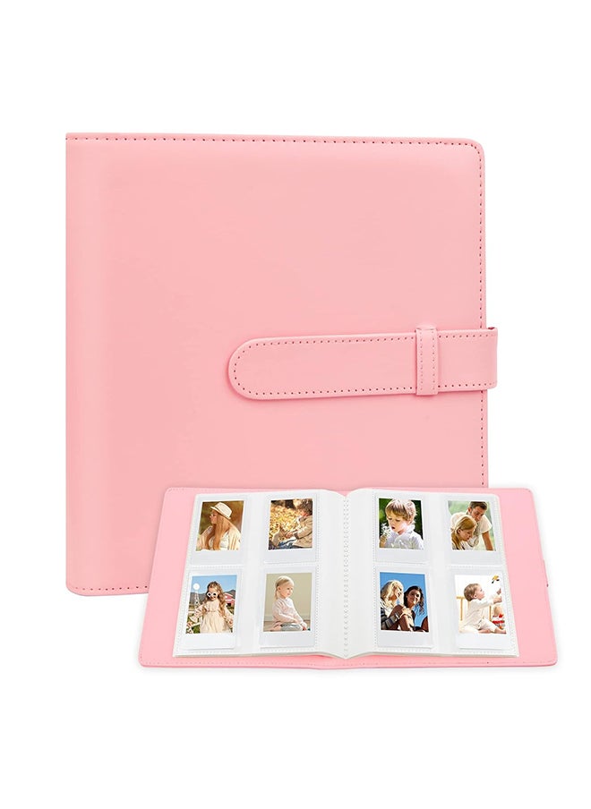 O Ozone 256 Pockets Photo Album for Fujifilm Instax Mini Camera, Leather Cover Photo Album for Instax Mini 12 11 9 40 90 8 7 Evo LiPlay Instant Camera - Pink  - Image 1