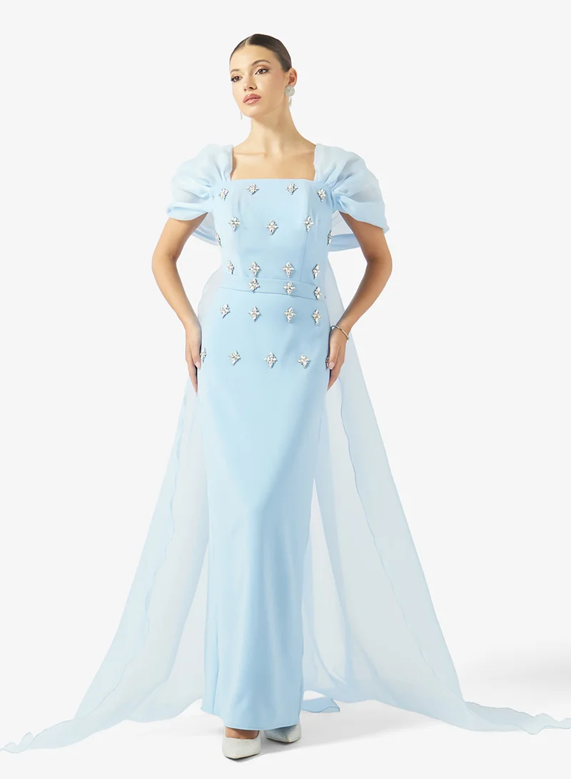 Akadia Fashion Embellished Column Dress