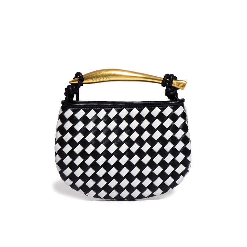 Niche Design Mini Woven Sardine Bag All-Match Fashionable Shoulder Crossbody Bag Textured Fashionable Metal Handbag - Image 1