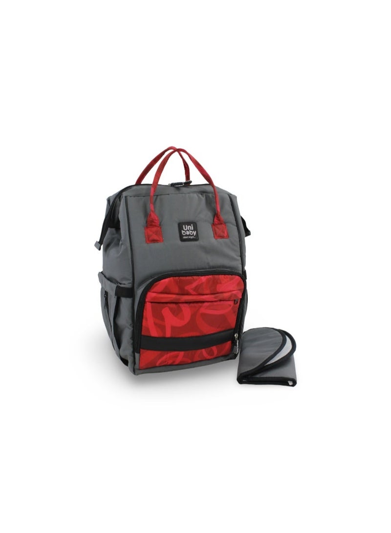 Uni Baby Diaper Bag – Floral Red - Image 1